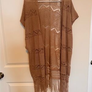 Hem & Thread Blush Open-Front Cardigan